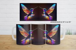 3D Neon Hummingbird Mug wrap| Mug sublimation design Product Image 6