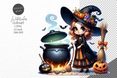 Halloween clipart, Witch clipart, Autumn clipart Product Image 1