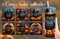 Owl Halloween Tumbler Sublimation Design PNG I Halloween PNG Product Image 1