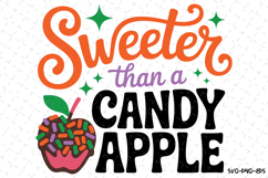 Sweeter than a Candy Apple Svg | Halloween Svg | Svg File Product Image 1