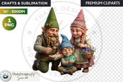 Spring Blossom Gnomes Cliparts Fantasy graphics scrapbooking Product Image 1