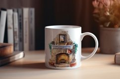 Watercolor Fireplaces Clipart, Cozy Fireplaces Product Image 6