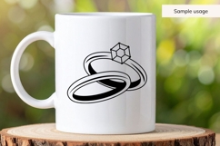 Engagement Ring and Wedding Band SVG Product Image 5