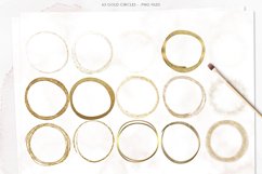 Gold Circles Clipart, Gold and Blush, Hand-Drawn Foil Circle Product Image 3