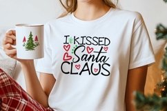 I Kissed Santa Claus Svg, Funny Christmas Santa Claus Svg. Product Image 5