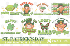 Happy St Patrick&#039;s Day PNG DTF Irish Lucky Beer Bundle Set Product Image 1
