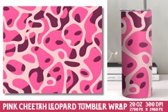 Pink Cheetah Leopard Tumbler Wraps Product Image 1