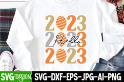 2023 Hello SVG Cut File, 2023 Hello SVG Quotes , New Year Product Image 2