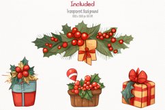 Santa Christmas Watercolor 23 Cliparts Collection Product Image 5