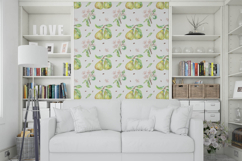Pear Watercolor Seamless Patterns, Flower Fruit Illustration Product Image 6