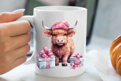Cute Pink Christmas Animals Clipart Sublimation Product Image 5