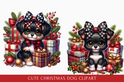 Cute Christmas Dog clipart, Dog Sublimation Product Image 1