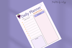 Cute Simple Daily Planner Template | Minimalist Aesthetic Ca Product Image 5