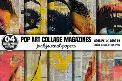 Pop Art Collage Magazines Journal Paper Bundle PNG Product Image 6