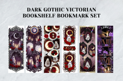 Dark Gothic Victorian Bookshelf Bookmark Set,Antique Library Product Image 5
