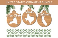 United States Ornament Bundle, Christmas Ornament SVG Product Image 1