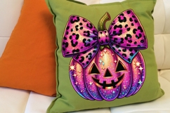 Coquette Bow Pumpkin Png, Girly Jack O Lantern Halloween Png Product Image 5