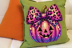Coquette Bow Pumpkin Png, Girly Jack O Lantern Halloween Png Product Image 5