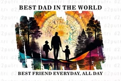 Best Dad In The World, Fathers Day Sublimation PNG T shirt Product Image 5