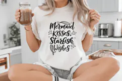 Mermaid kisses starfish wishes SVG Design, Mermaid SVG Desig Product Image 5