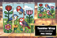 Unique Tumbler Sublimation Design , Birds Product Image 1