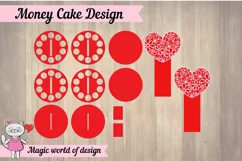 Valentine's Day Gift money cake holder svg Product Image 6