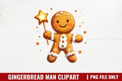 Gingerbread Man Clipart PNG Product Image 1