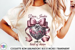 Vintage Disco Ball With Coquette Bow Sublimation Product Image 1