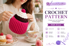 Cupcake Tea Cozy Crochet Pattern PDF Product Image 1