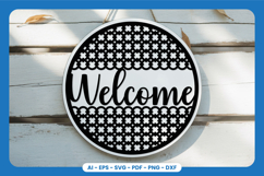 Welcome Sign Lasercut - Round Sign Lasercut Product Image 1