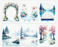 Mix Vertical Backgrounds Soft &amp; Scenic Backdrops Product Image 5