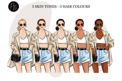 Fashion girls 58 Hand Drawn Fashion Illustration Clipart png Product Image 5