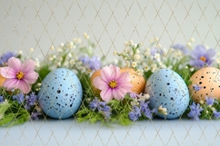 Happy Easter Background Designs, Easter Eggs Background Product Image 5