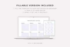 2026 Calendar and Important Dates Page, Printable, A4/Letter Product Image 5