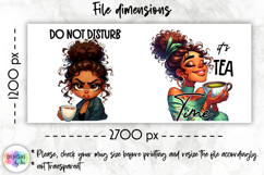 Funny Tea Lover Mug Wrap, Sarcastic Mug Design, Grumpy Face Product Image 2