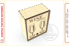 Box for wine glasses v107 ready laser cut vector file Product Image 5