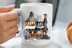 Christmas Houses Clipart Sublimation Bundle Product Image 5