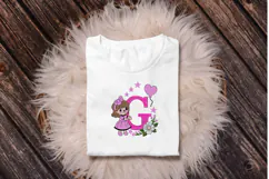 Letter G Girl Machine Embroidery Design Product Image 5