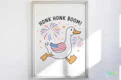 4th of July Silly Goose SVG PNG Product Image 5