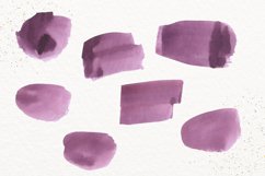 Gold and urple atercolor splash clipart Product Image 5