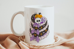 Halloween clipart Coquette Halloween png Pink bow png Retro Product Image 5