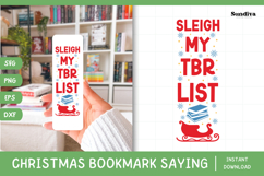 Christmas Bookmark Saying SVG For Book Lovers - TBR List Product Image 1