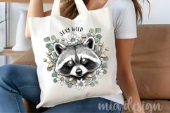 Stay Wild Raccoon PNG, Cottagecore Sublimation Design Product Image 4