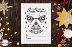 Christmas Card Angel Ornament Laser Cut | Glowforge | SVG Product Image 2