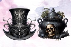 Vintage Creepy Halloween Clipart Bundle, Vintage Creepy Product Image 6