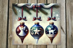 Vintage Christmas | 4 xmas Sublimation Tumbler Designs Product Image 5