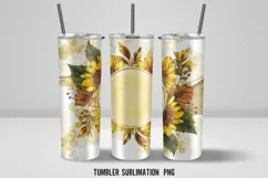 Sunflower 20 Oz Tumbler Wrap Designs| Add Your Text Tumbler Product Image 2