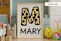 Cheetah Print Alphabet SVG, Animal Print Letters Product Image 5