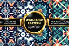 Wallpaper Pattern Digital Papers - 04 Variations Product Image 1