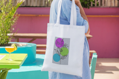 Modern Leaf Silhouette with Color Circles Embroidery Product Image 5